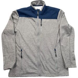 Orvis Sweater Mens Med Performance Pullover Quarter Zip Fleece Gray Pocket